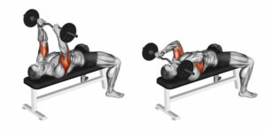 Lying barbell triceps extension